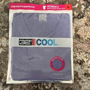 32 Degrees Women's Heathered Purple Scoop Neck Tee